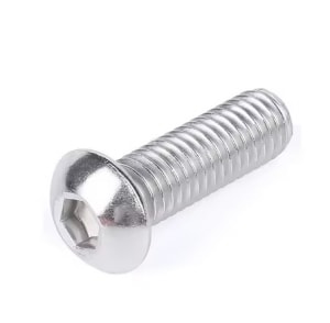 Винт полукр/гол,внутр/шестигр. ISO 7380-1 из нерж. стали А2-70 (AISI 304) 10*60 (100 штук)